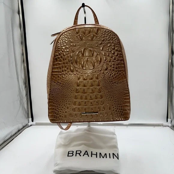 BRAHMIN Margo Croc-Embossed Honeycomb (Tan) Backpack Brahmin Backpack | eBay main image 4